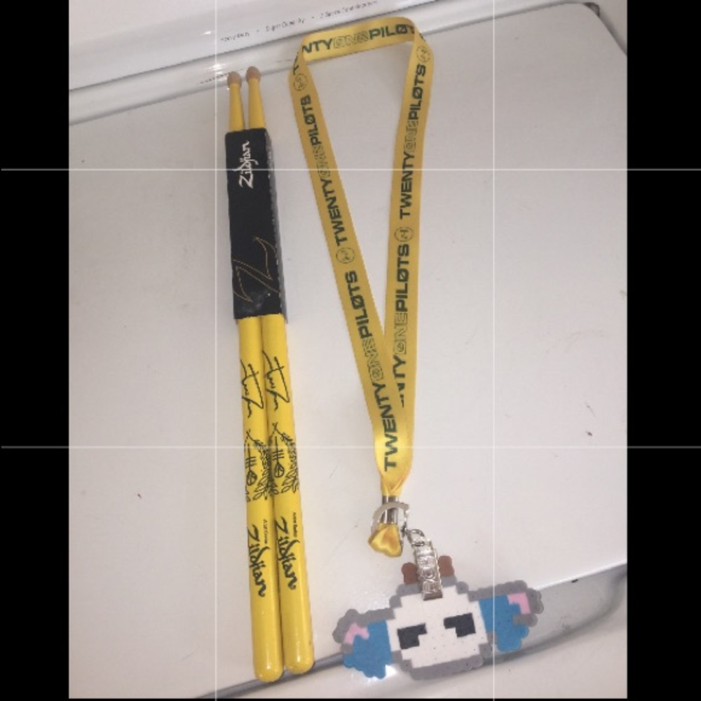 Twenty one pilots drumsticks and lanyard necklace